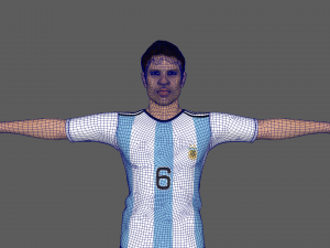 Soccer Player Argentina 3D मॉडल