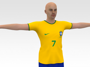 Soccer Player Brazil 3Dモデル