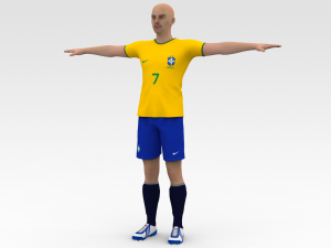 Soccer Player Brazil 3Dモデル