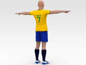 Soccer Player Brazil 3Dモデル