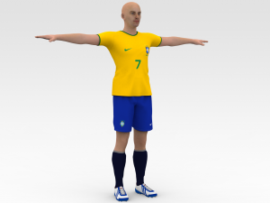 Soccer Player Brazil 3Dモデル