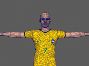Soccer Player Brazil 3Dモデル