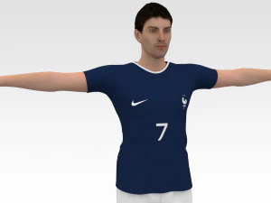 Soccer Player France 3D Model
