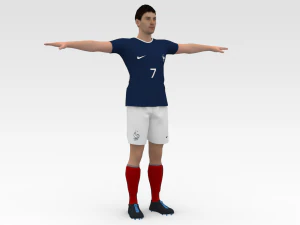 Soccer Player France 3D Model