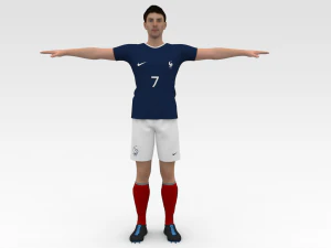 Soccer Player France 3D Model