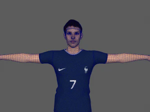 Soccer Player France 3D Model