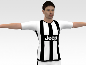 Soccer Player Juventus 3D Модель