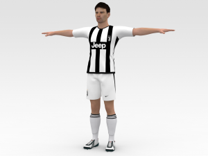 Soccer Player Juventus 3D Модель