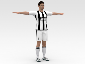 Soccer Player Juventus 3D Модель