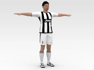 Soccer Player Juventus 3D Model