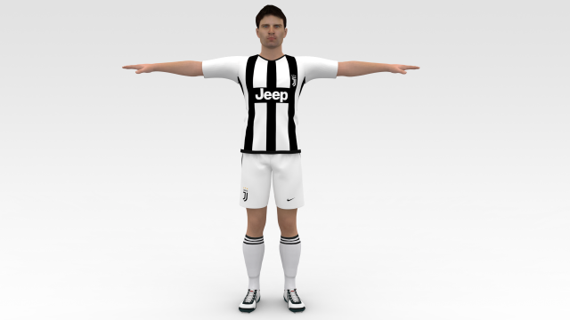 Soccer Player Juventus 3D Model in Man 3DExport