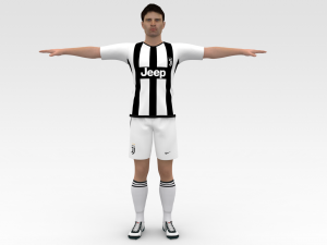 Soccer Player Juventus 3D Модель