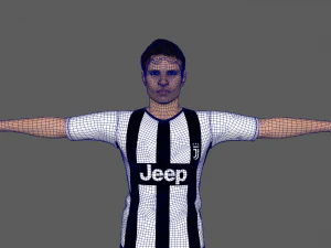 Soccer Player Juventus 3D Model