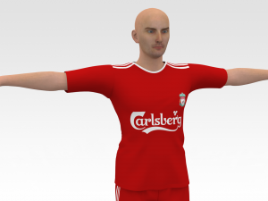 Soccer Player Liverpool 3D Модель