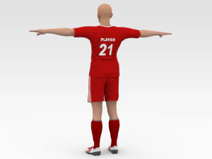 Soccer Player Liverpool 3D Model