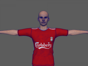 Soccer Player Liverpool 3D Модель
