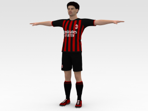 Soccer Player Milan Modello 3D