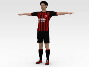 Soccer Player Milan 3D Model