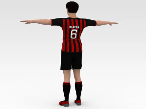 Soccer Player Milan 3D Model