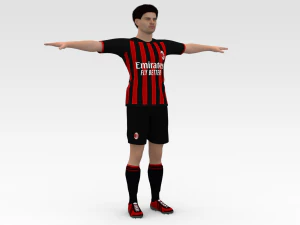 Soccer Player Milan 3D Model