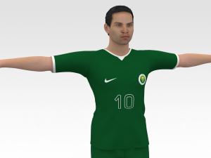 Soccer Player Saudi Arabia 3D Model