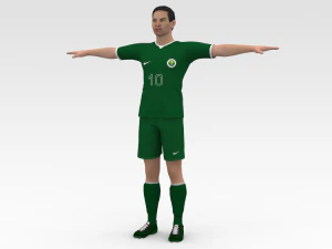 Soccer Player Saudi Arabia 3D Model