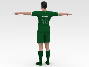 Soccer Player Saudi Arabia 3D Model