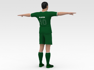 Soccer Player Saudi Arabia 3D Model