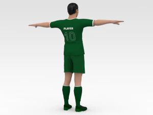 Soccer Player Saudi Arabia 3D Model