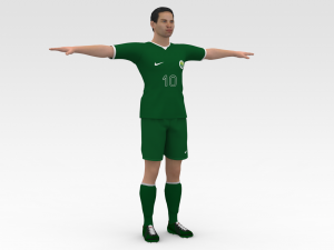 Soccer Player Saudi Arabia 3D Model
