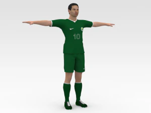 Soccer Player Saudi Arabia 3D Model