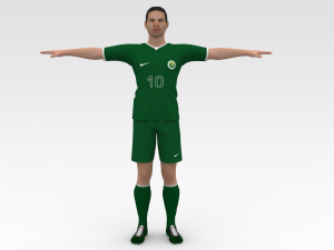 Soccer Player Saudi Arabia 3D Model