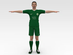 Soccer Player Saudi Arabia 3D Model
