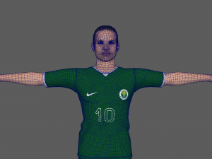 Soccer Player Saudi Arabia 3D Model