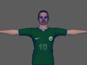 Soccer Player Saudi Arabia 3D Model