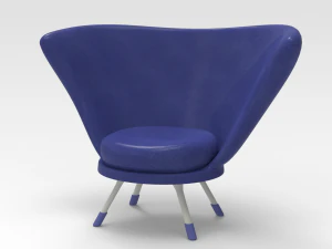 Stilvoller Stuhl 3D Modell