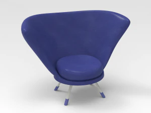 Stilvoller Stuhl 3D Modell