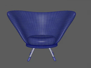 Stilvoller Stuhl 3D Modell