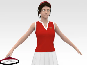 Tennis Player 3D Model