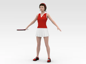 Tennis Player 3D Model