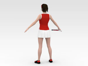 Tennis Player 3D Model