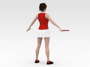Tennis Player 3D Model