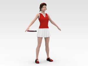 Tennis Player 3D Model