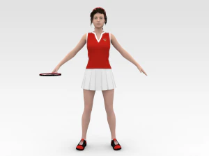 Tennis Player 3D Model