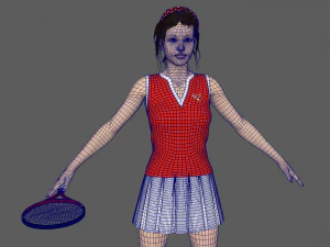 Tennis Player 3D Model