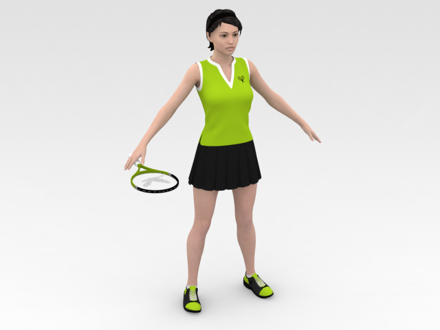 Tennis Player Modelo 3D .c4d .max .obj .3ds .fbx .stl .blend 