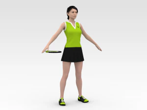 Jogador de t&ecirc;nis Modelo 3D