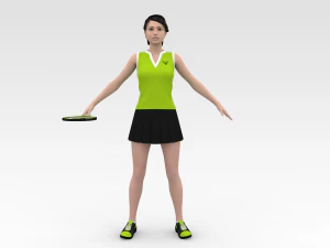 Jogador de t&ecirc;nis Modelo 3D