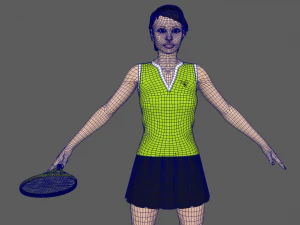 Jogador de t&ecirc;nis Modelo 3D