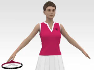 Tennis Player 3D Model